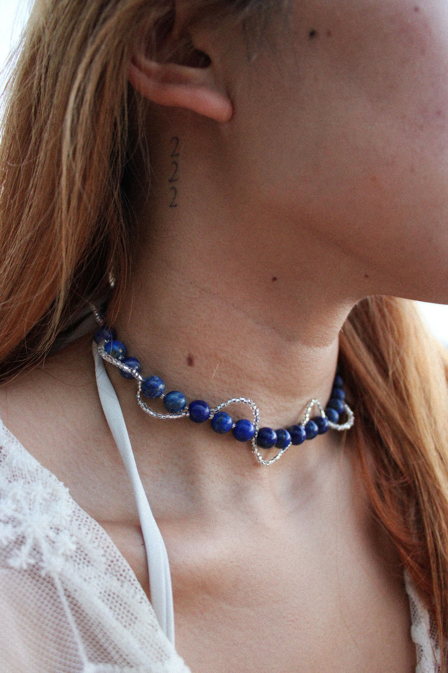 Lapis Lazuli & Glass Beads Choker