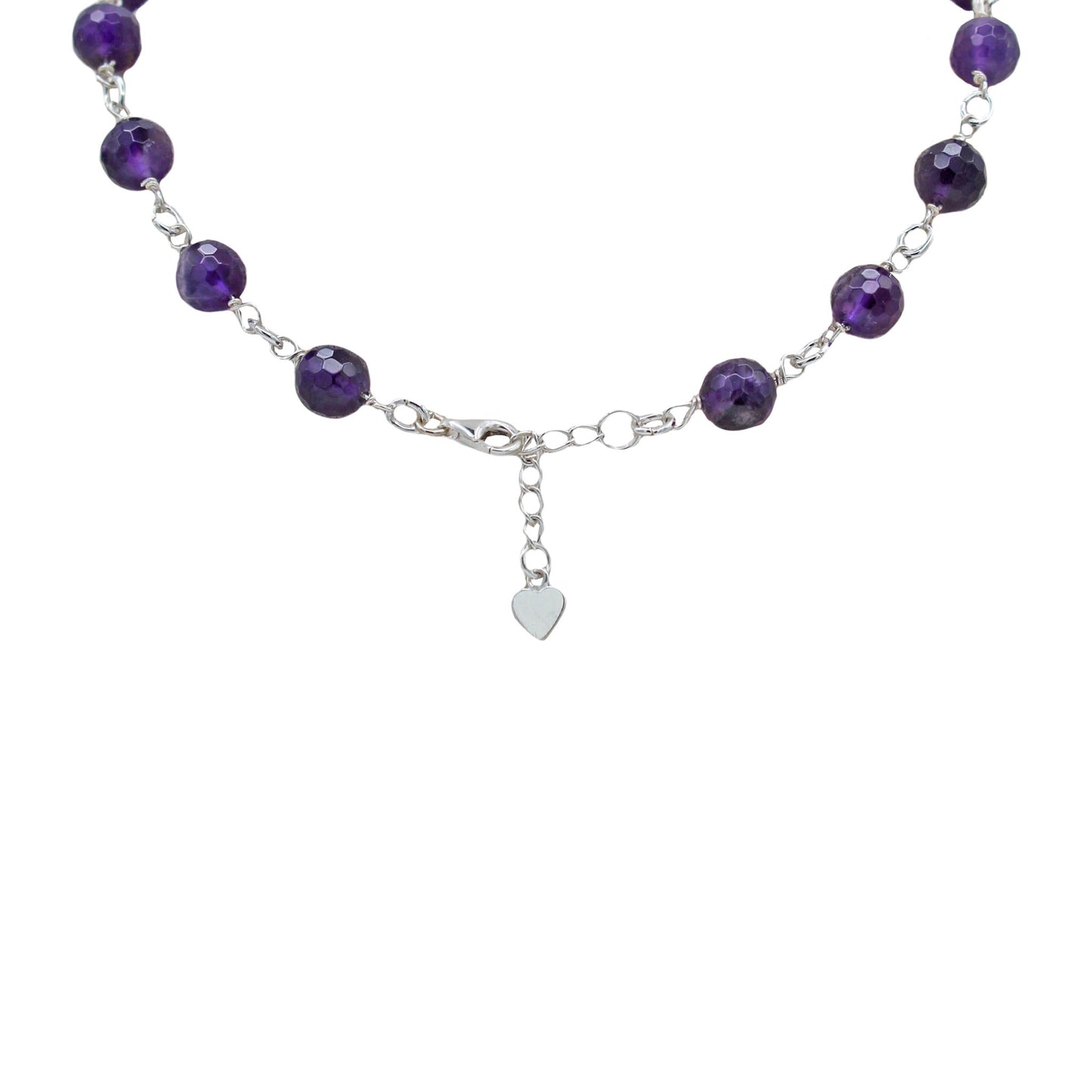 Faceted Amethyst Beads with Tree of Life
