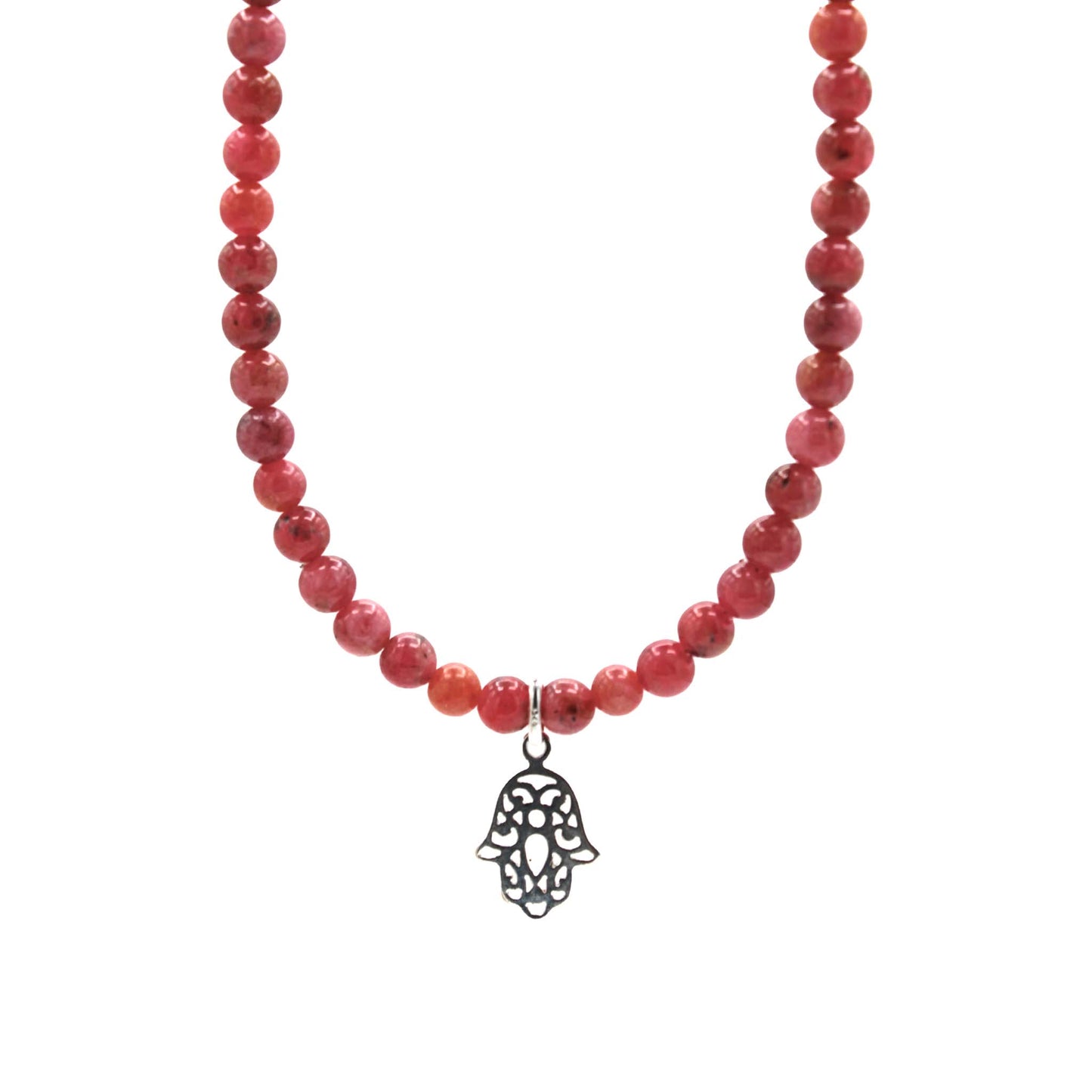 Rhodonite Hamsa Necklace