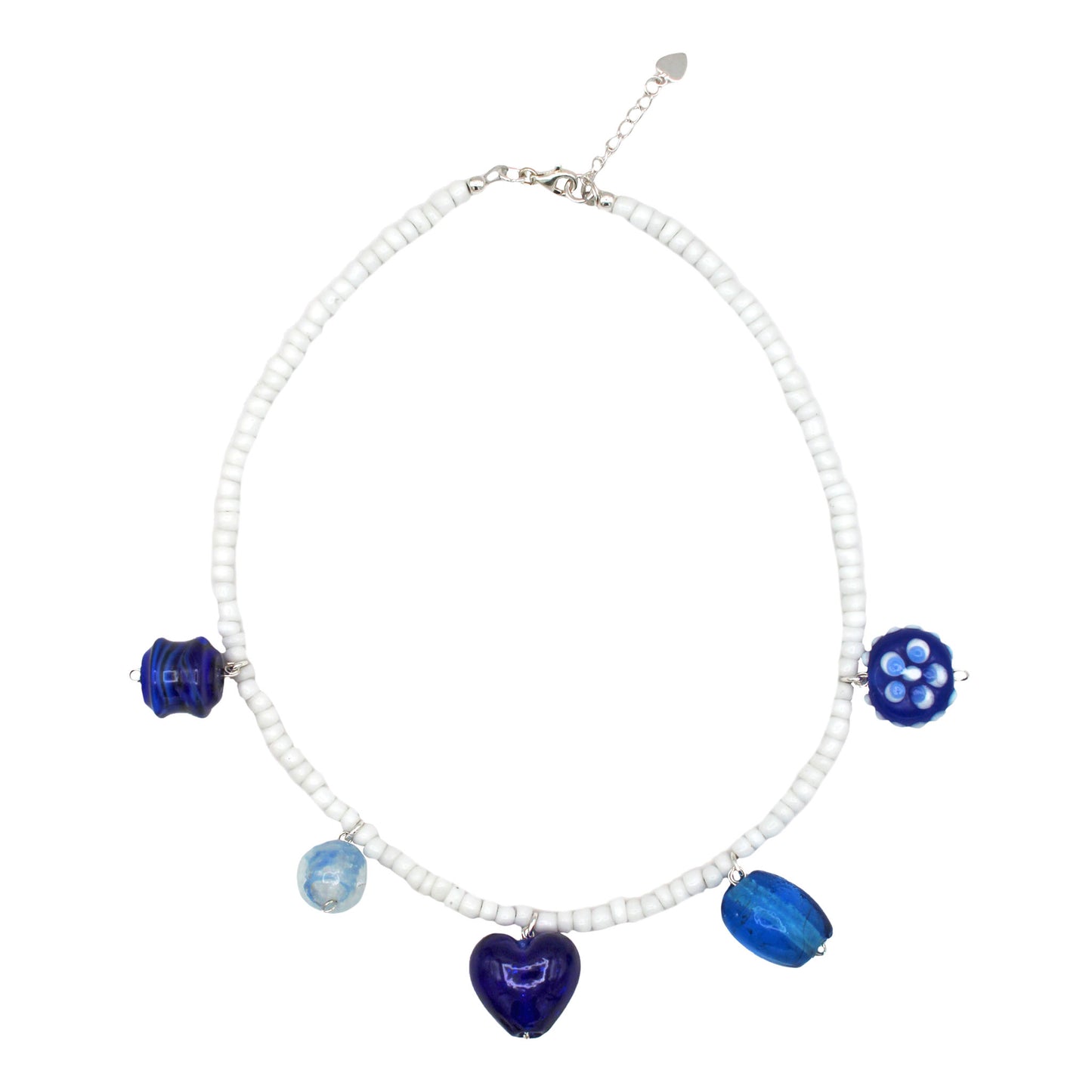 Glass Beads Charm Necklace