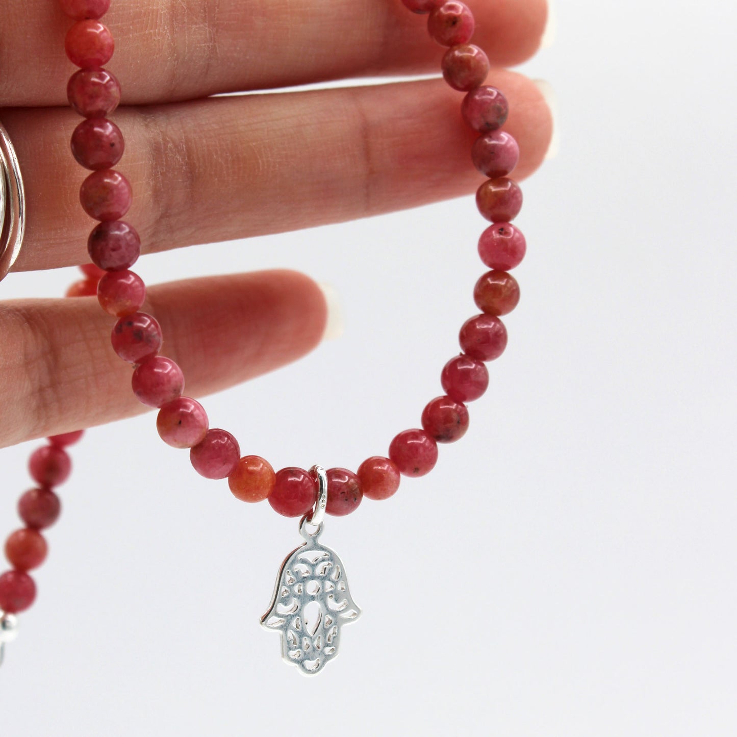 Rhodonite Hamsa Necklace