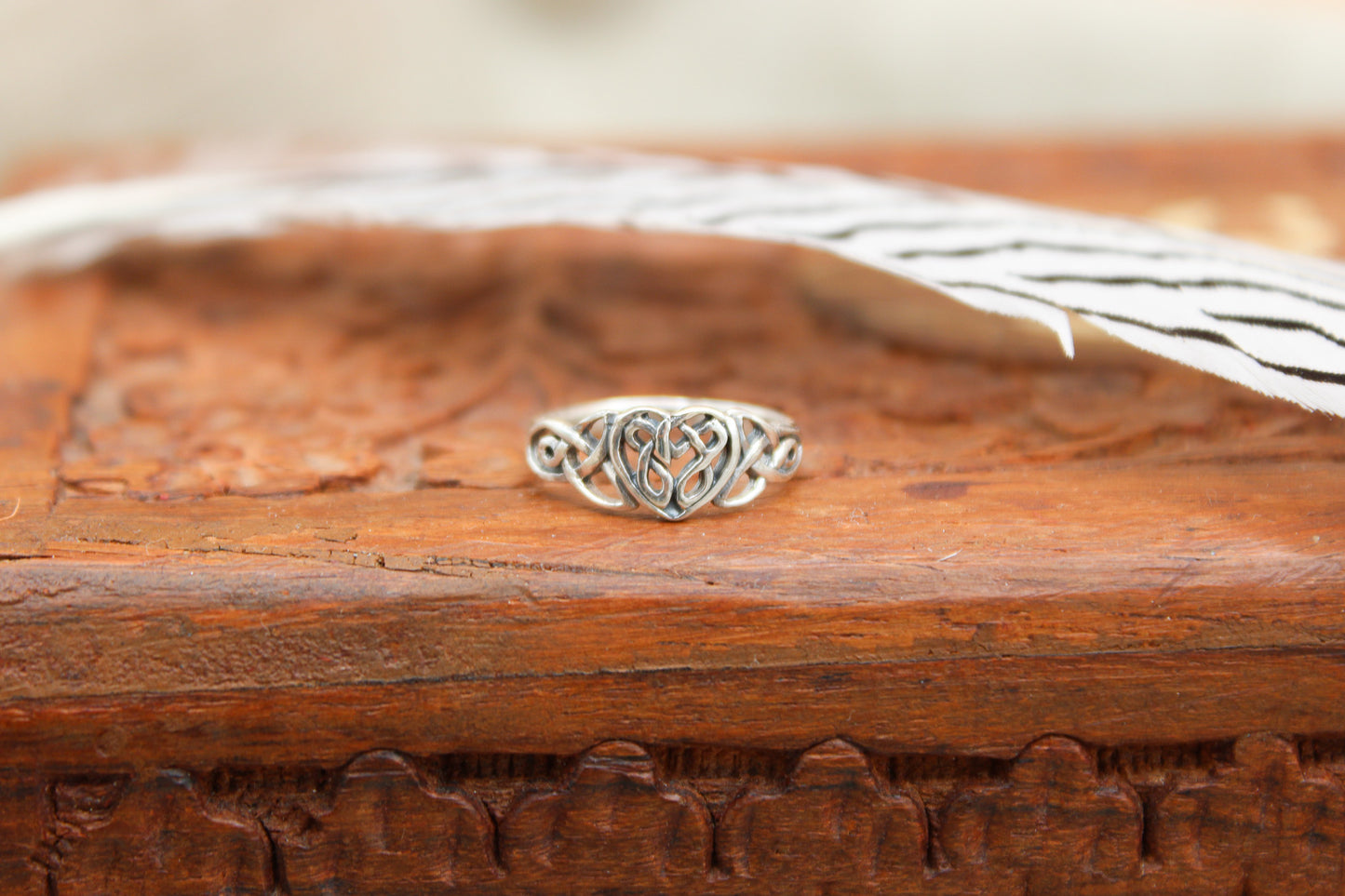 Sterling Silver Heart Celtic Knot Ring