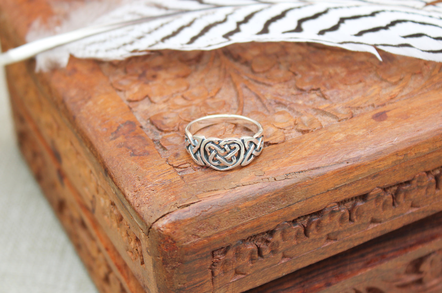 Sterling Silver Celtic Knot Heart Ring