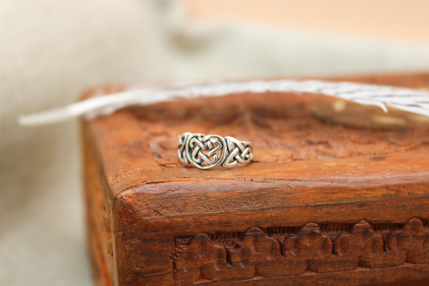 Sterling Silver Celtic Knot Heart Ring