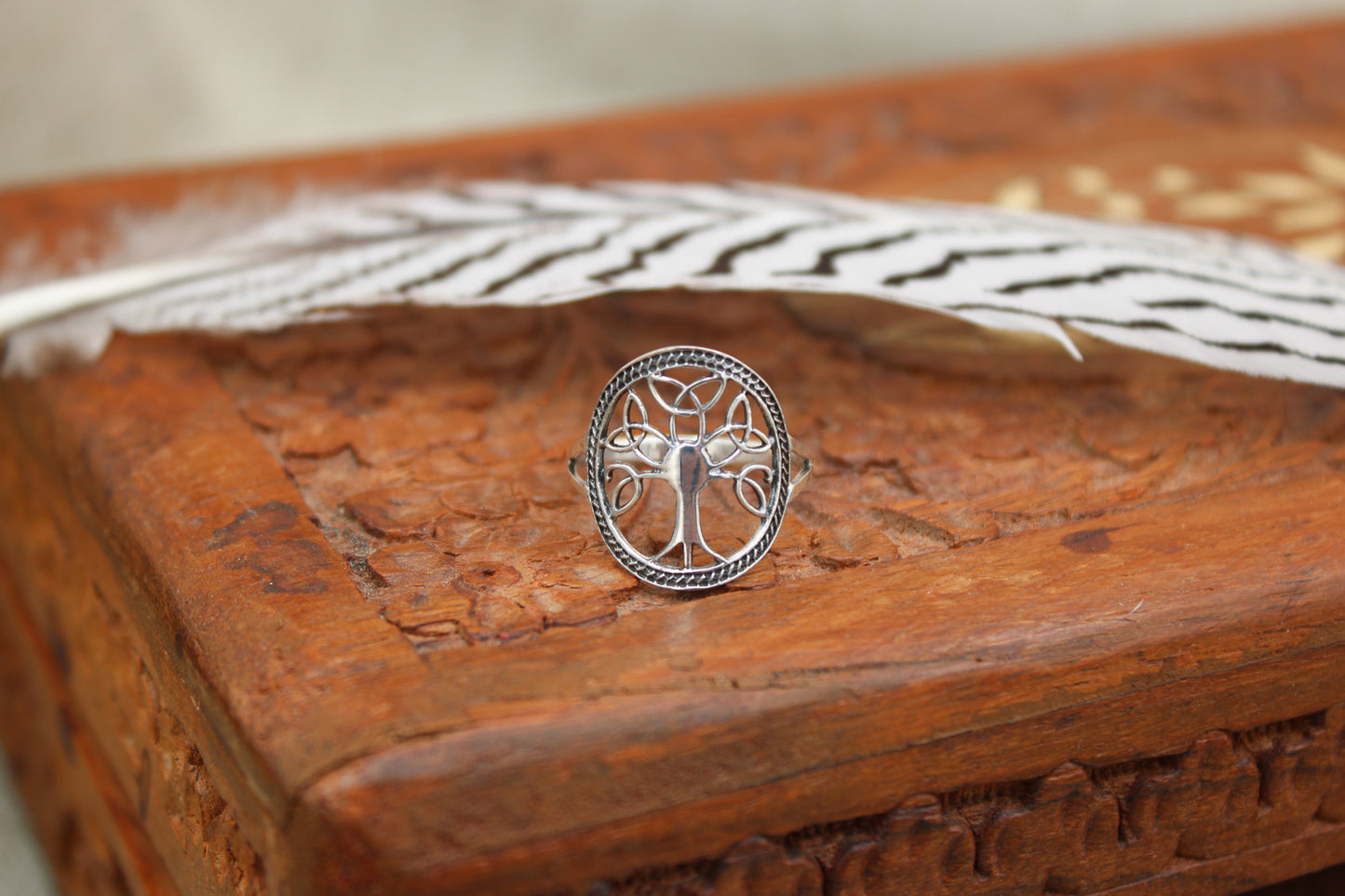 Sterling Silver Trinity Tree of Life Ring