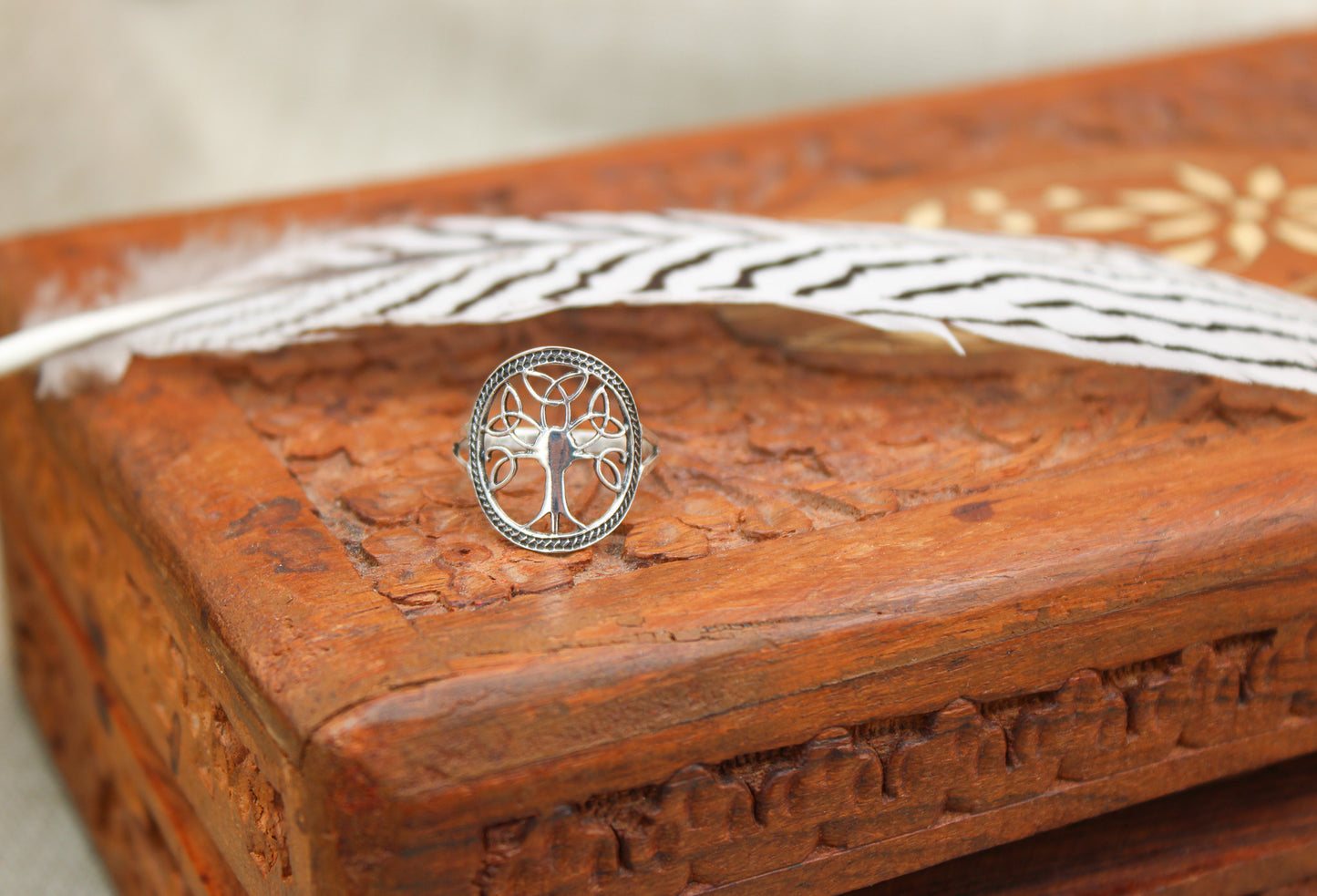 Sterling Silver Trinity Tree of Life Ring