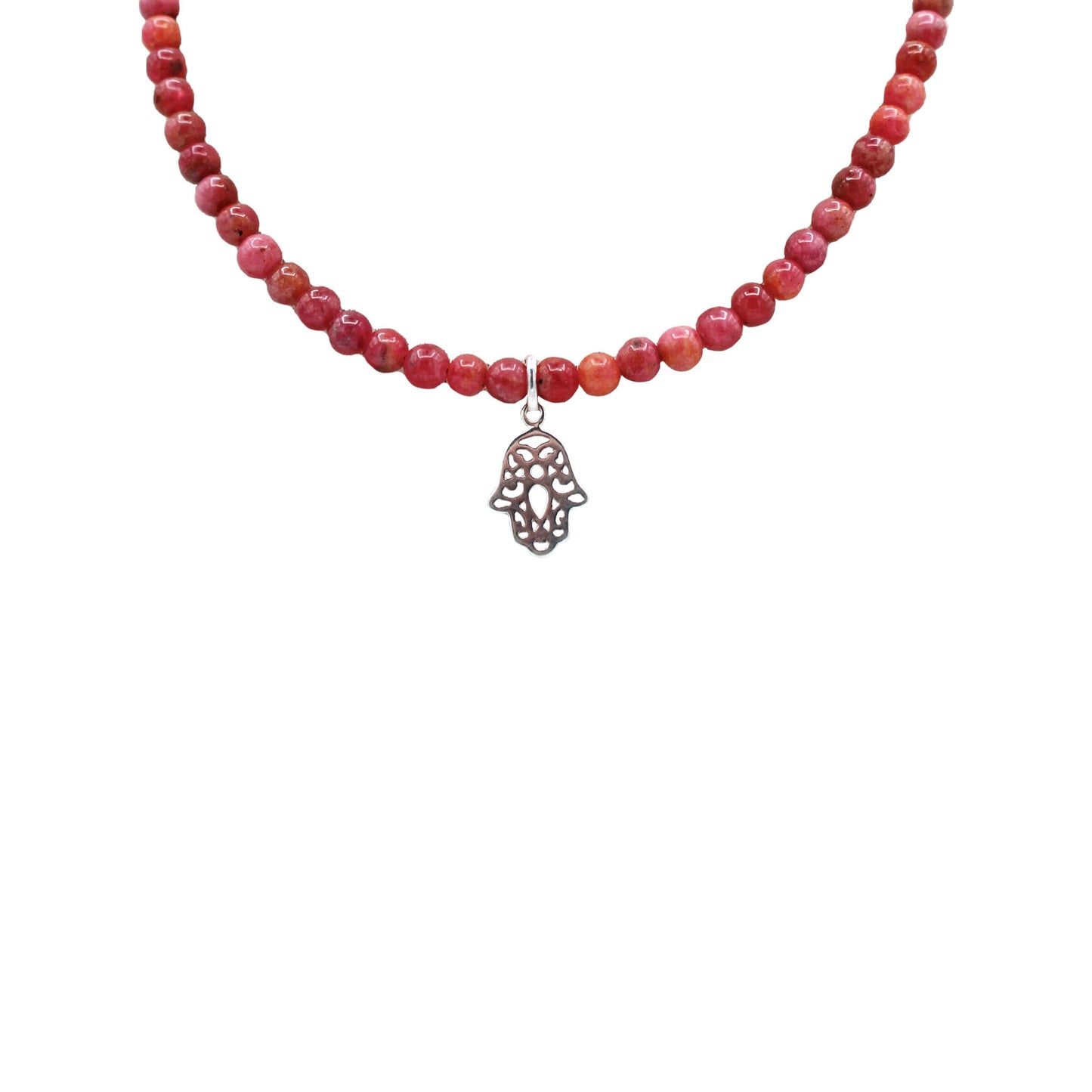 Rhodonite Hamsa Necklace