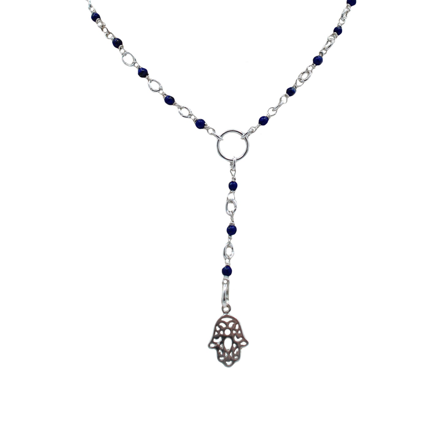 Lapis Lazuli Rosary Style Necklace
