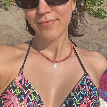 Rhodonite Hamsa Necklace