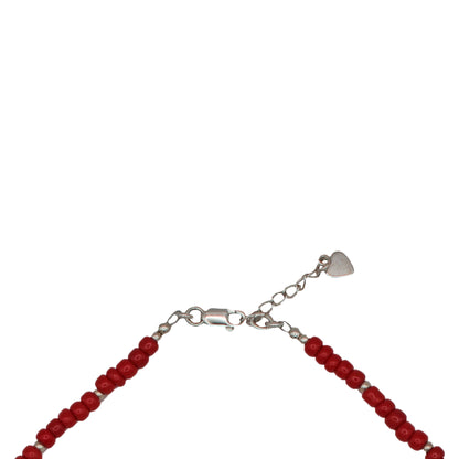 Red Beads & Tree of Life Charms Necklace