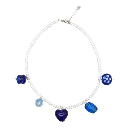 Glass Beads Charm Necklace