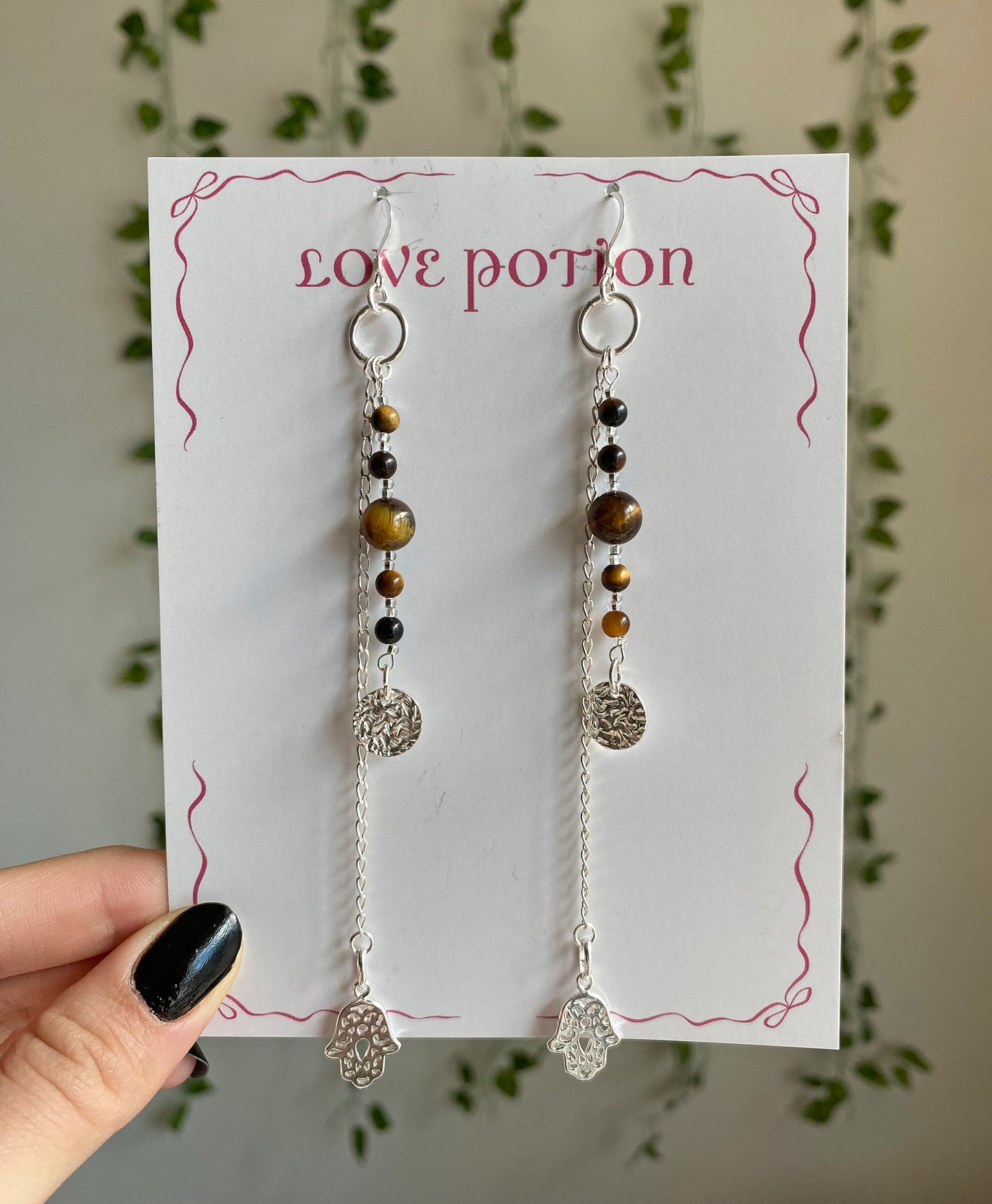 Tiger’s Eye Protection Earrings