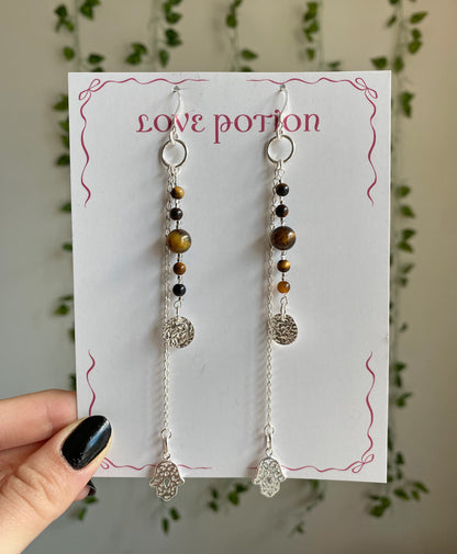 Tiger’s Eye Protection Earrings