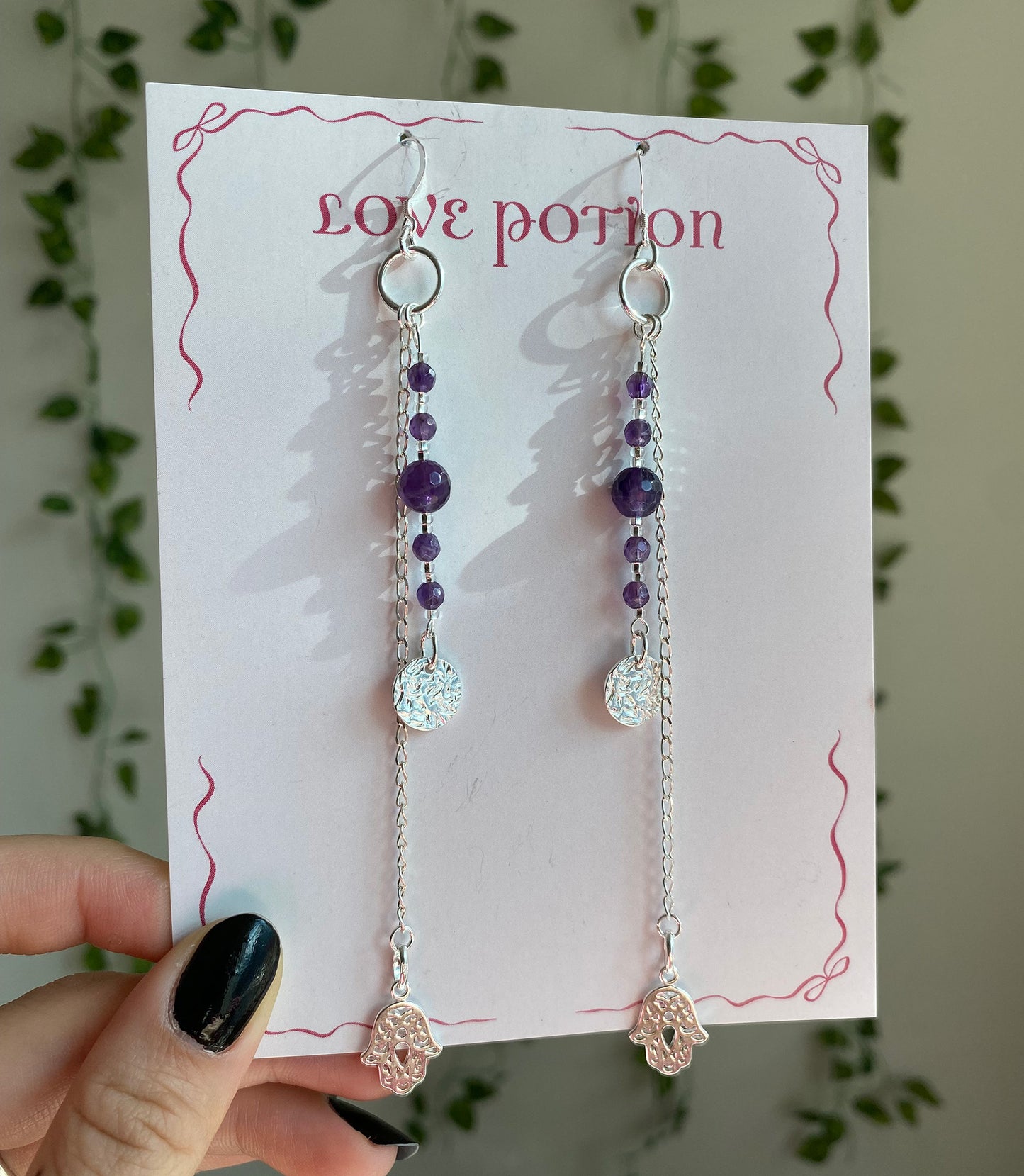 Amethyst Psychic Protection Earrings