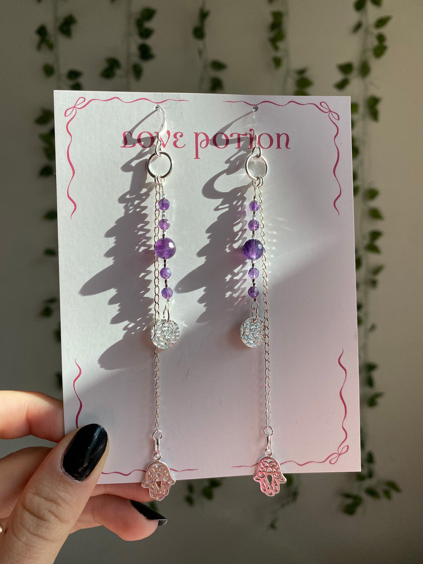 Amethyst Psychic Protection Earrings