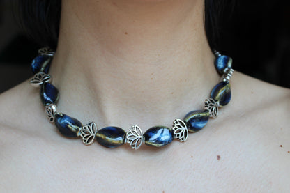 Ceramic Bead Lotus Necklace