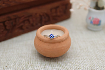 Sterling Silver Evil Eye Ring