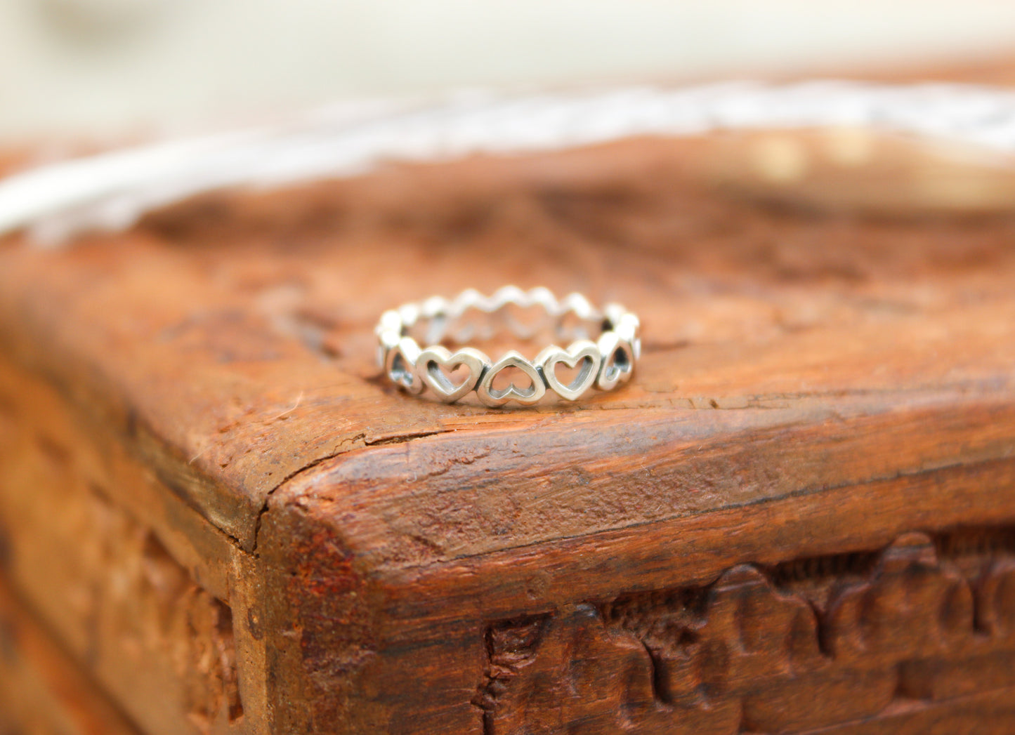 Sterling Silver Mini Hearts Ring