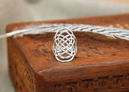 Sterling Silver Large Celtic Knot Ring
