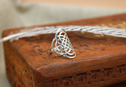 Sterling Silver Large Celtic Knot Ring