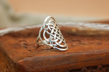 Sterling Silver Large Celtic Knot Ring
