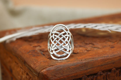 Sterling Silver Large Celtic Knot Ring