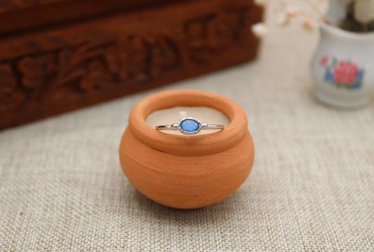 Sterling Silver Opal Ring