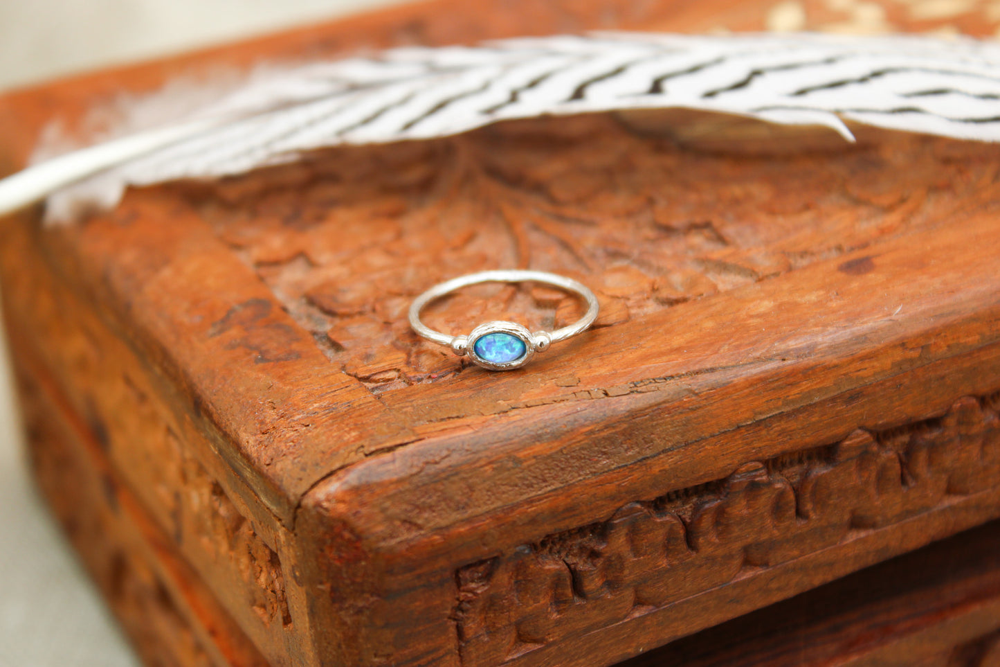 Sterling Silver Opal Ring