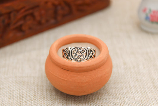 Sterling Silver Celtic Knot Heart Ring