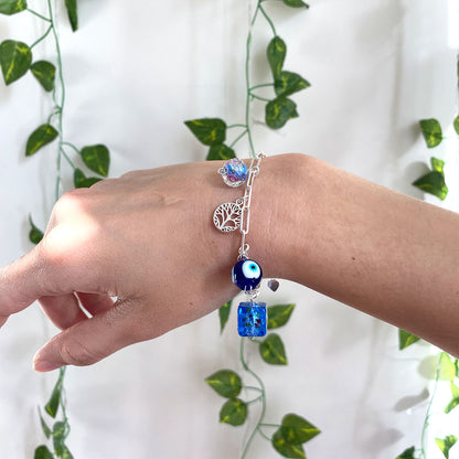 Evil Eye & Tree of Life Charm Bracelet