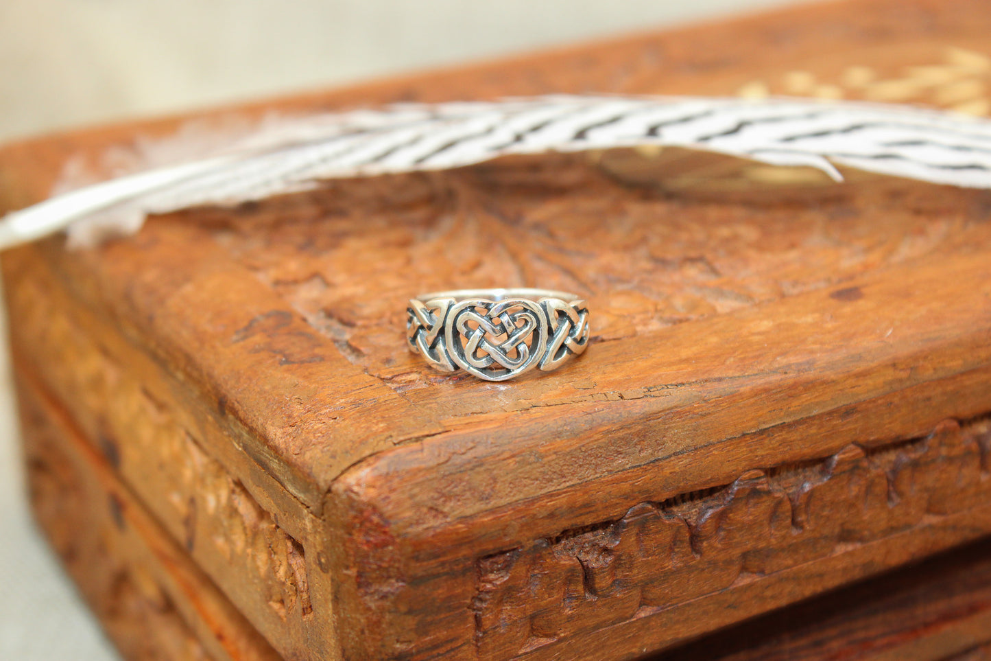 Sterling Silver Celtic Knot Heart Ring