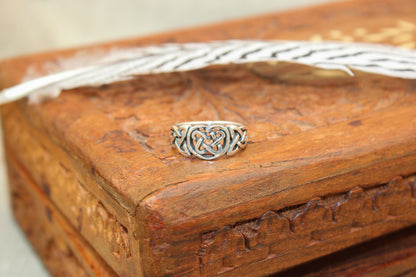 Sterling Silver Celtic Knot Heart Ring