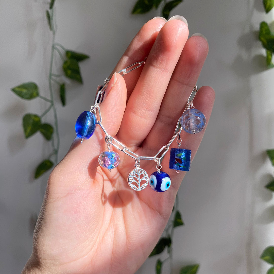 Evil Eye & Tree of Life Charm Bracelet