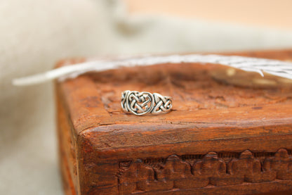 Sterling Silver Celtic Knot Heart Ring