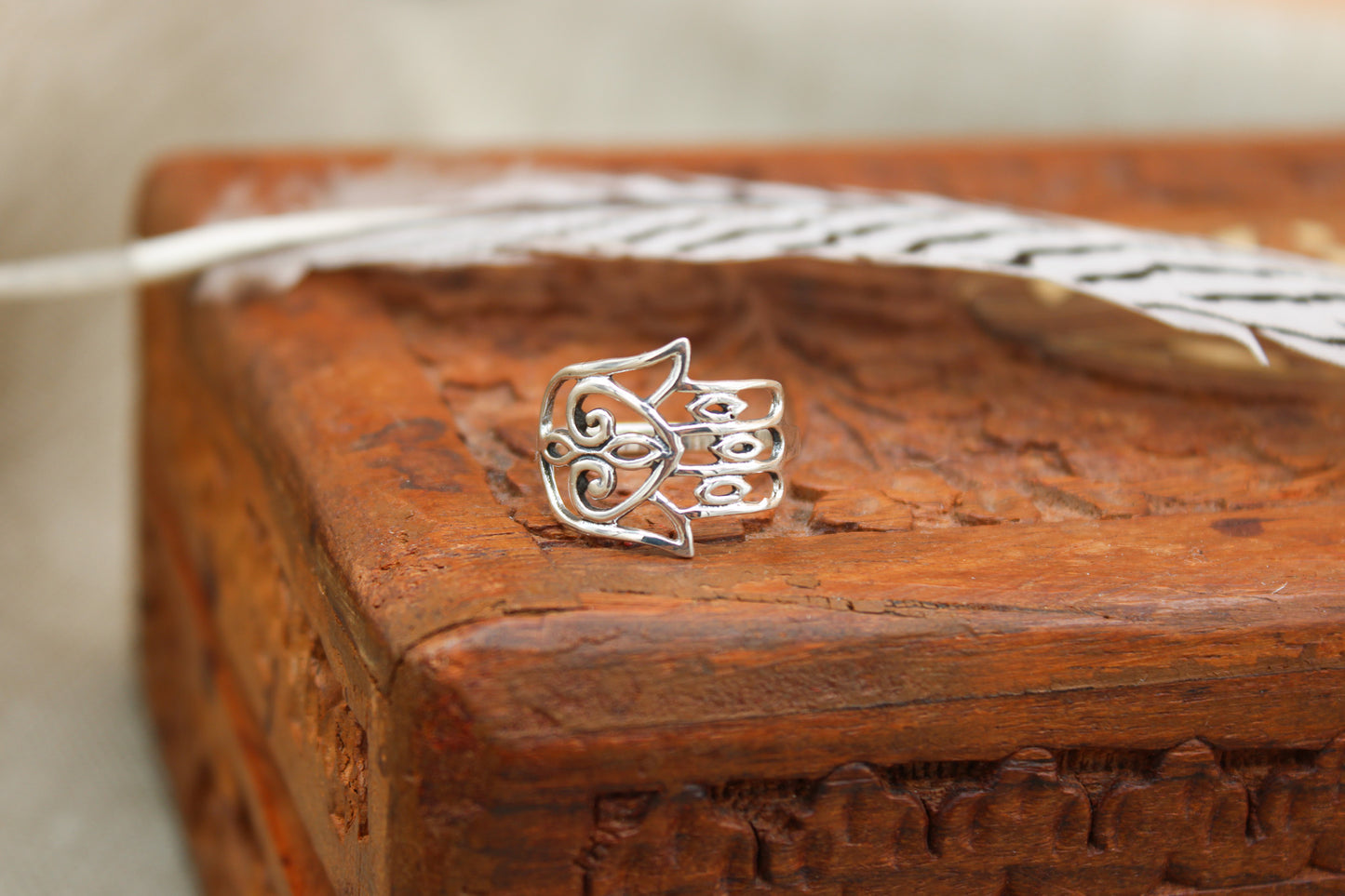 Sterling Silver Wrapped Hamsa Hand Ring