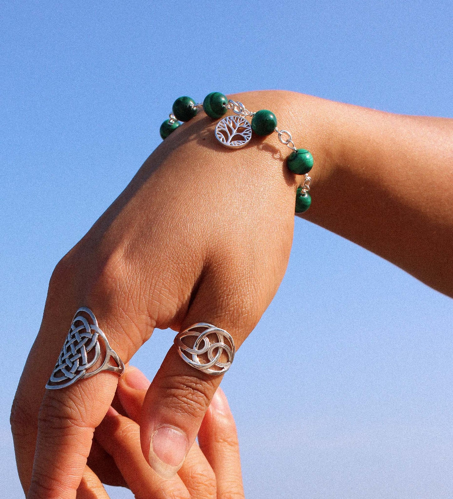 Malachite Tree of Life Bracelet