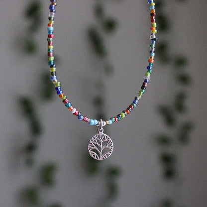 Mini Beads Tree of Life Necklace