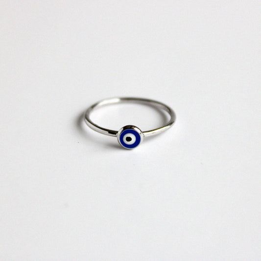 Sterling Silver Evil Eye Ring