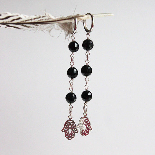 Black Tourmaline Protection Earrings