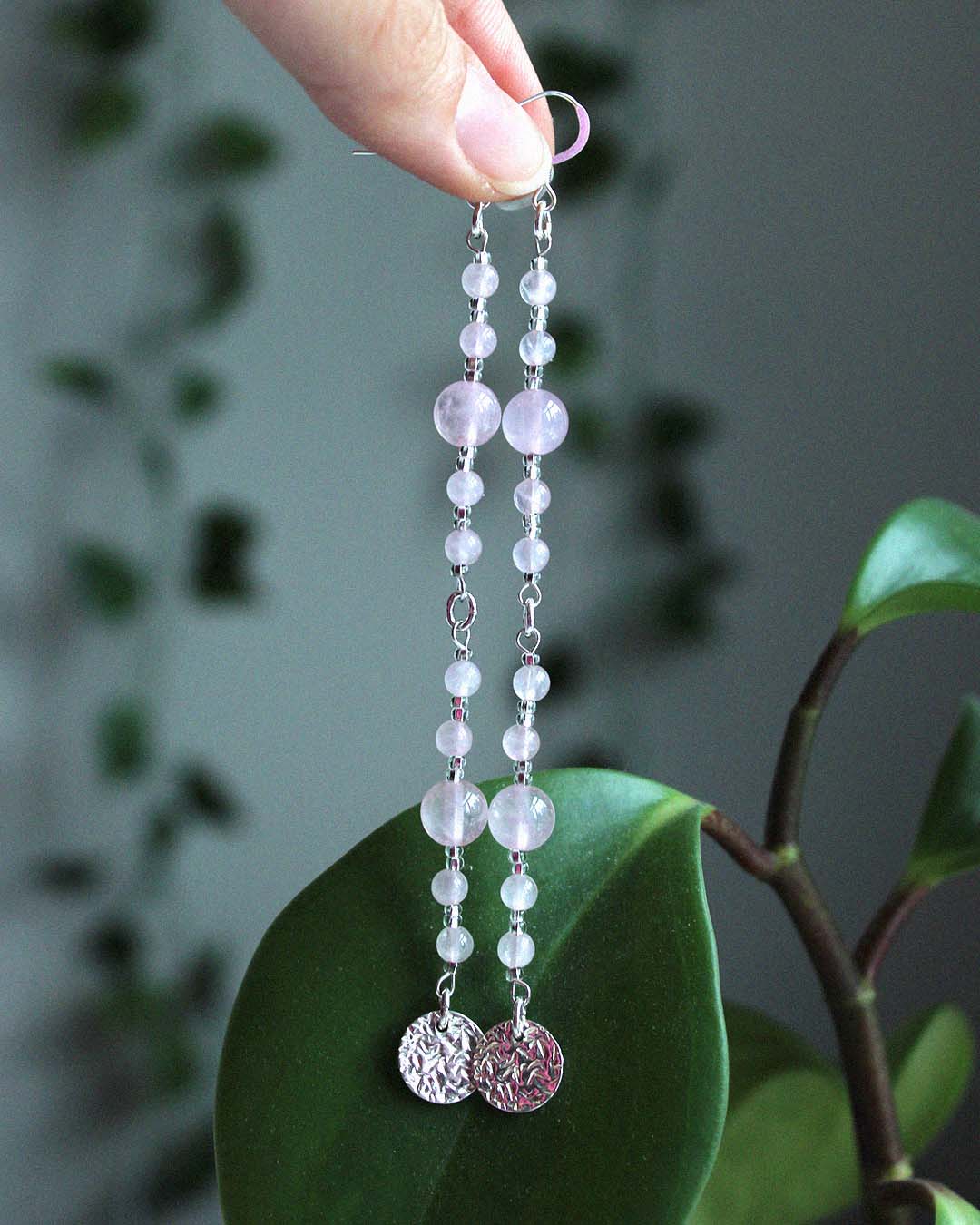 Unconditional Love Rose Quartz Earrings