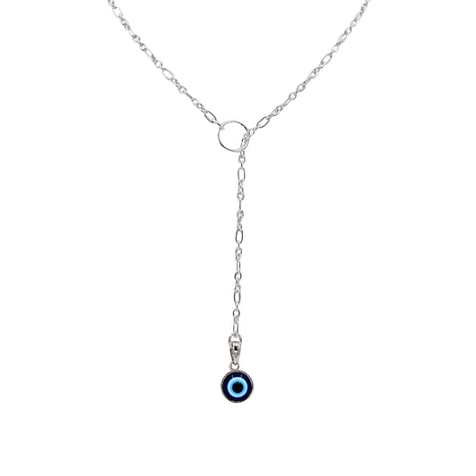 Evil Eye Rosary Style Necklace