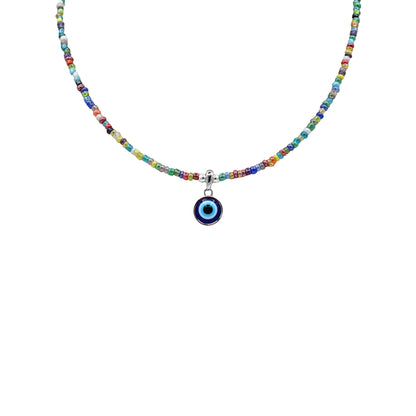Evil Eye Mini Bead Necklace