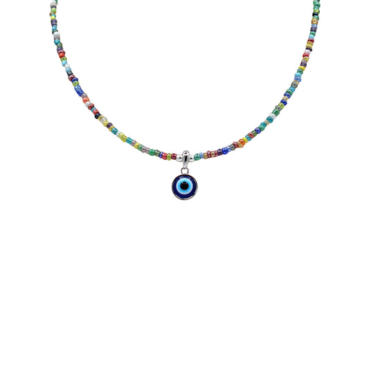 Evil Eye Mini Bead Necklace