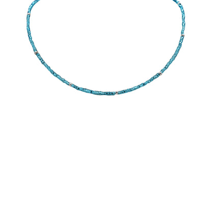 Turquoise & Silver Bead Necklace