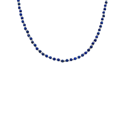 Small Lapis Lazuli & Glass Beads Necklace