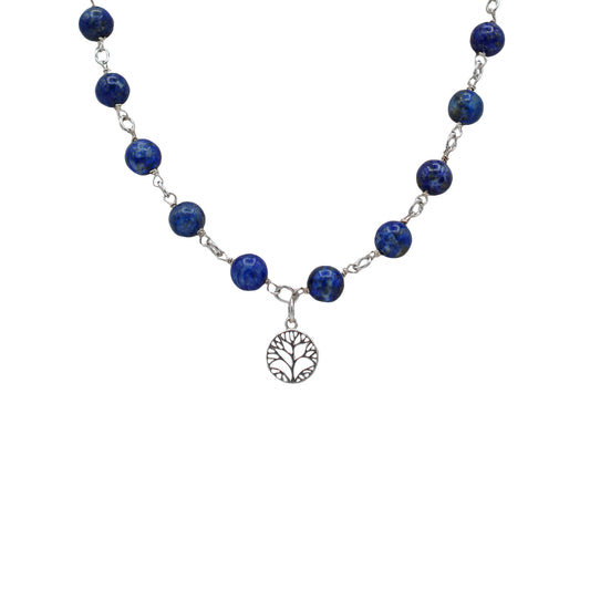 Lapis Lazuli Beads with Tree of Life