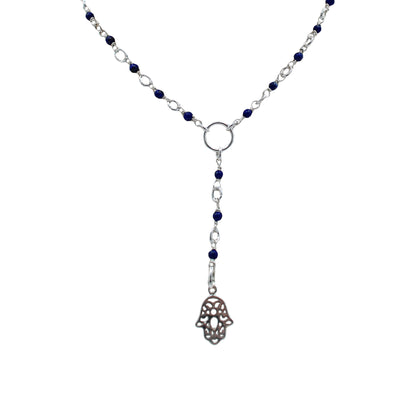 Lapis Lazuli Rosary Style Necklace