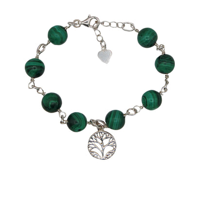 Malachite Tree of Life Bracelet
