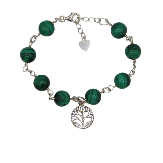 Malachite Tree of Life Bracelet